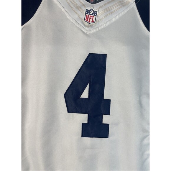 Nike Stitched Jersey Dak Prescott #4 Dallas Cowboys Mens 50 XLT White Blue NFL - Picture 4 of 8